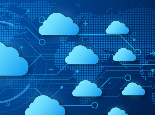 Global cloud computing network illustrating scalable digital infrastructure and cloud migration solutions