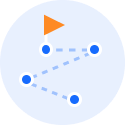 implementation strategy and roadmap icon