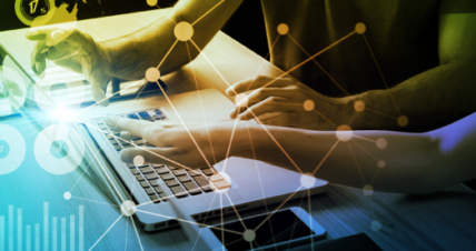 Retail analyst using data analytics tools to track performance metrics and drive informed business decisions