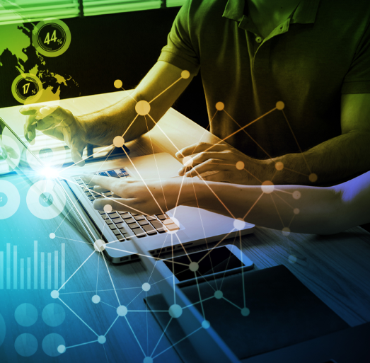 Retail analyst using data analytics tools to track performance metrics and drive informed business decisions